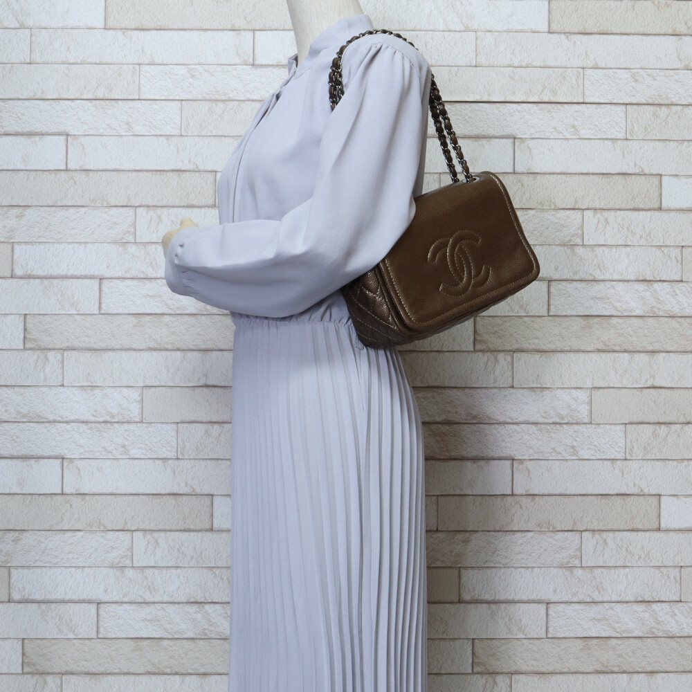 Chanel Bag Gold Shoulder Cocomark